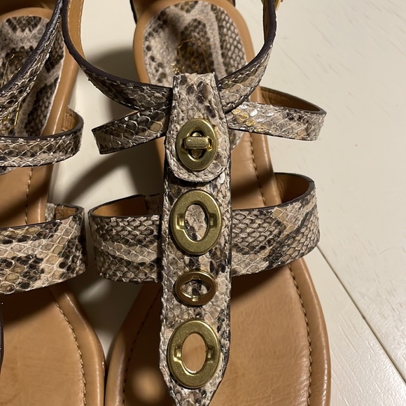 Coach printed python Vicky sandals size 7 worn once - Picture 8 of 15